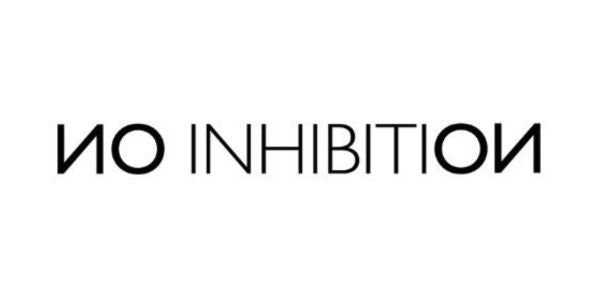 No inhibition is all black capital letters on white background