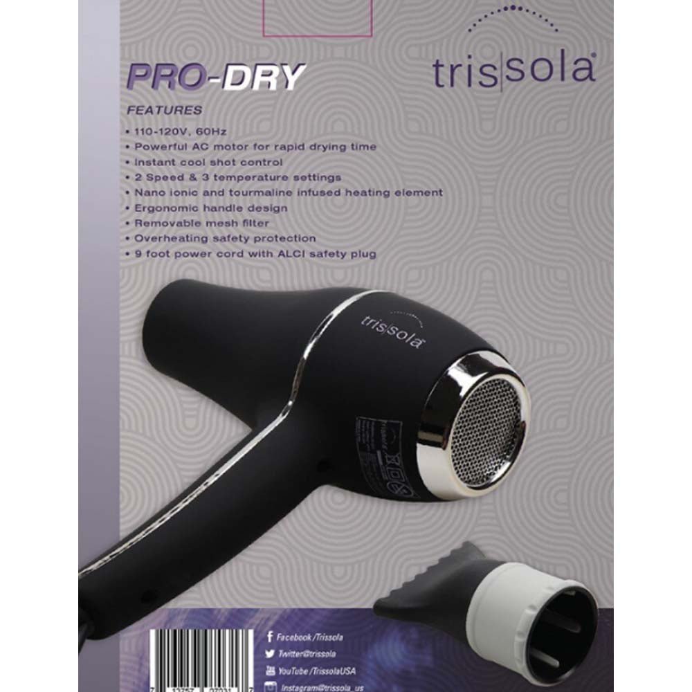 Trissola Salon Pro Blow Dryer - Trissola - Lunica Beauty Distributor for Arizona, Nevada, Utah