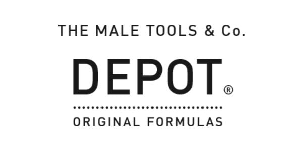 LOGO for the MALE TOOLS & CO DEPOT in all caps on a white background