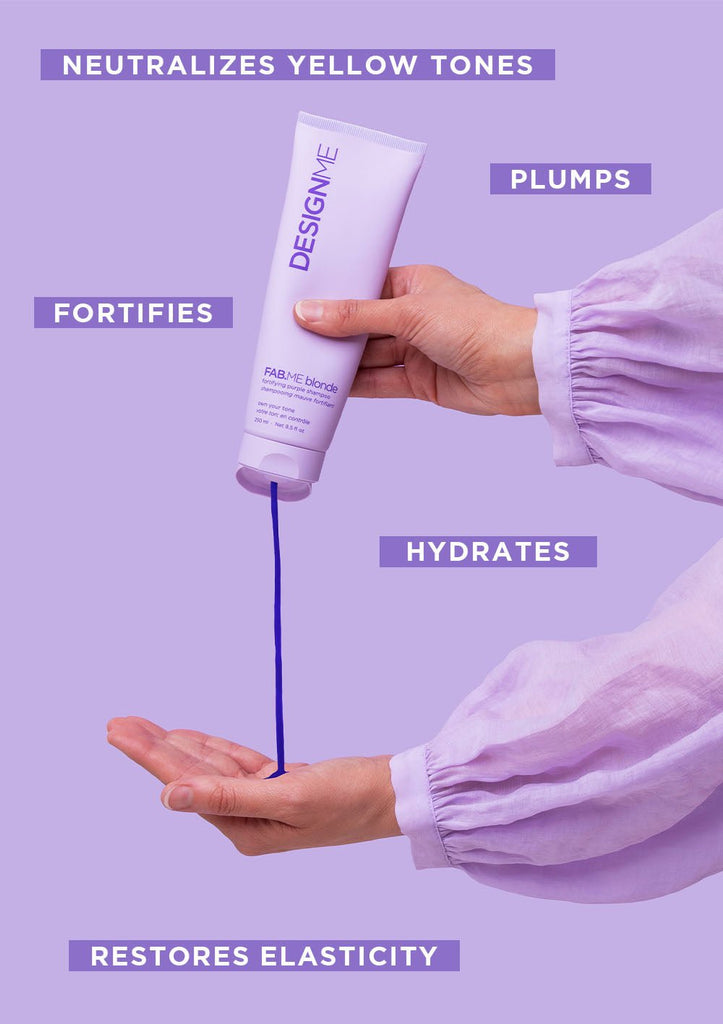 FAB.ME BLONDE • Fortifying Purple Shampoo - DESIGNME - Lunica Beauty Distributor for Arizona, Nevada, Utah