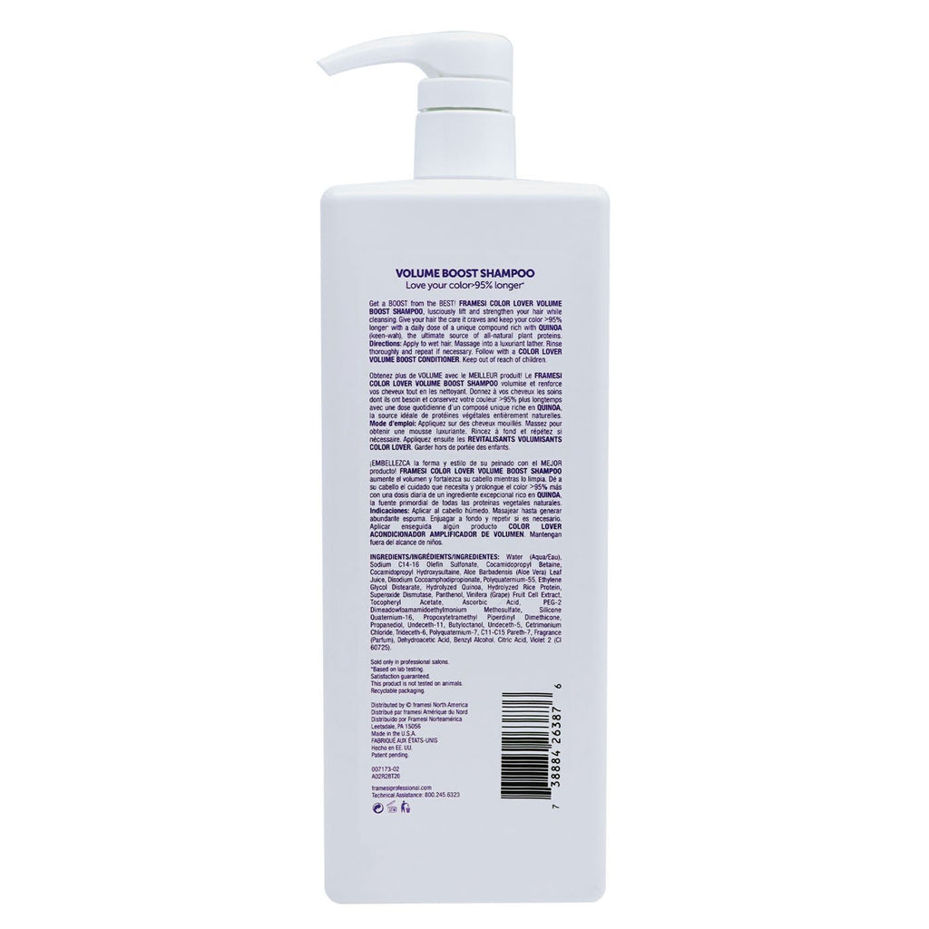 FRAMESI COLOR LOVER Volume Boost Shampoo - framesi - Lunica Beauty Distributor for Arizona, Nevada, Utah